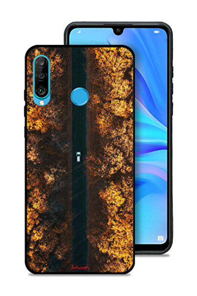 Tolwak غطاء حماية لهاتف هواوي نوفا 4e بتصميم طريق في أشجار الخريف
