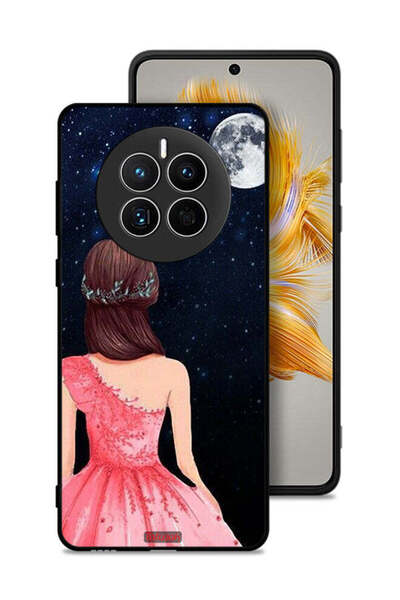 Tolwak غطاء حماية لهاتف هواوي ميت 50 بتصميم فتاة وقمر