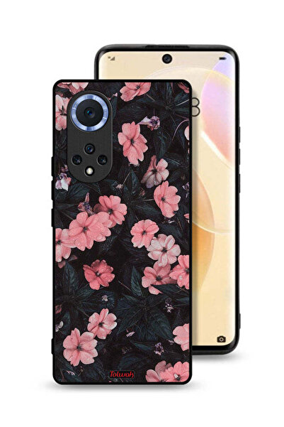 Tolwak غطاء حماية لهاتف هواوي نوفا 9 - لون الخوخ والورود الصغيرة