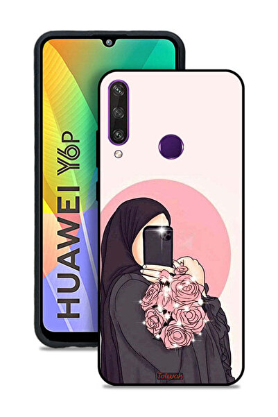 Tolwak غطاء حماية لهاتف هواوي Y6p مع فن التقاط صور سيلفي أثناء حمل الزهور