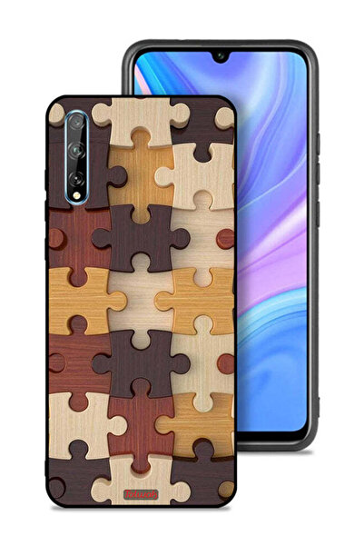 Tolwak غطاء حماية لهاتف هواوي بي سمارت إس بنمط خشبي