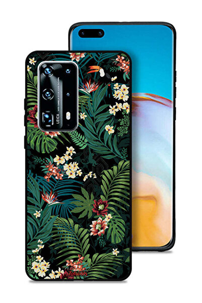 Tolwak غطاء حماية لهاتف هواوي بي 40 برو بلس 5G بنقشة أوراق استوائية