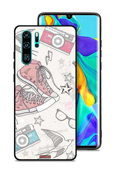 Tolwak غطاء حماية لهاتف هواوي P30 Pro بتصميم حذاء قماشي وفن الكاميرا