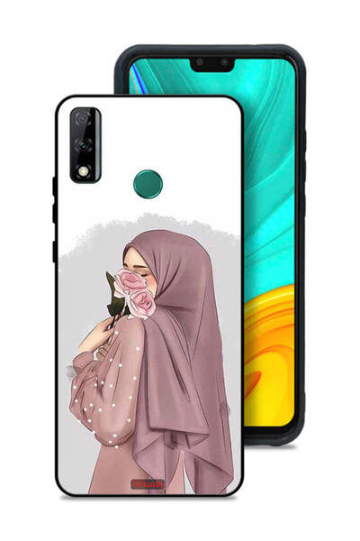 Tolwak غطاء حماية لهاتف هواوي Y8s بتصميم فتاة تحمل ورودًا