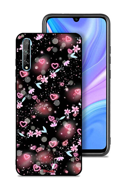 Tolwak غطاء حماية لهاتف هواوي بي سمارت إس برسومات قلوب وأزهار صغيرة