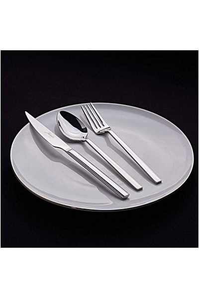 Mena Rise Şirinshop 1800 24 Piece Fork Spoon Knife Dessert Set Silver 1108107