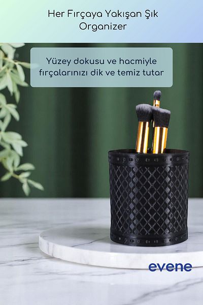Evene Organizer μακιγιάζ Θήκη για πινέλο μακιγιάζ Organizer Organizer Μαύρο Χρώμα Μοντέλο 90