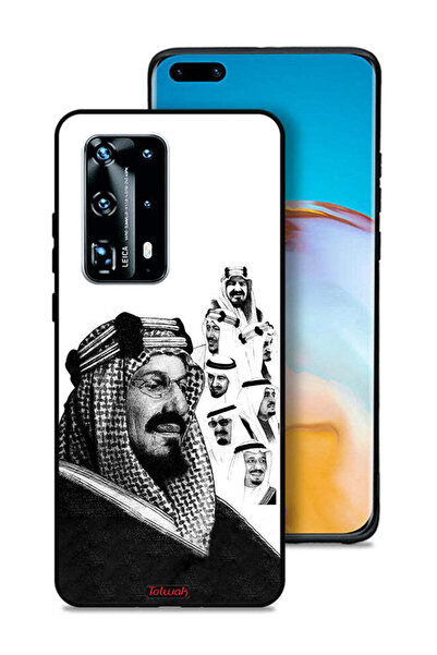 Tolwak غطاء حماية لهاتف هواوي بي 40 برو بلس 5G، ملصق فني أبيض وأسود لملوك الم...