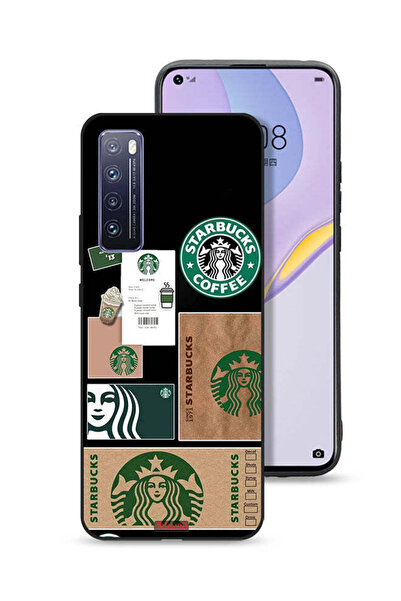 Tolwak غطاء حماية لهاتف هواوي نوفا 7 5G، ملصق ستاربكس