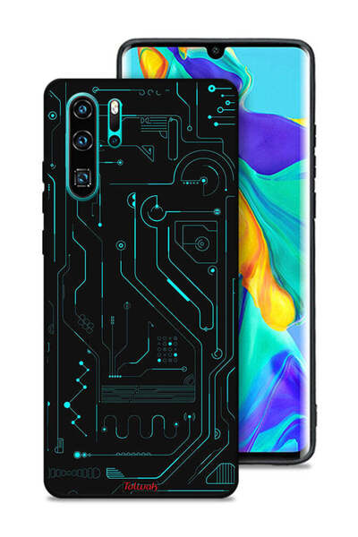 Tolwak غطاء حماية لهاتف هواوي بي 30 برو - دوائر فنية رقمية - شاشة متعددة