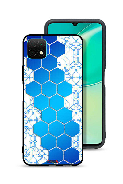 Tolwak غطاء حماية لهاتف هواوي نوفا Y60 بنمط شبكات أيقونات سداسية الشكل