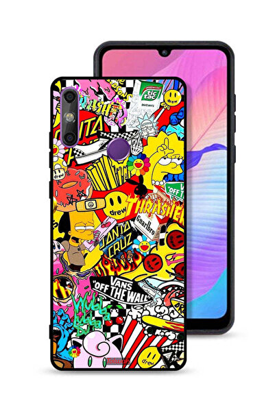 Tolwak غطاء حماية لهاتف هواوي إنجوي 20e، ملصق أبيض فاتح