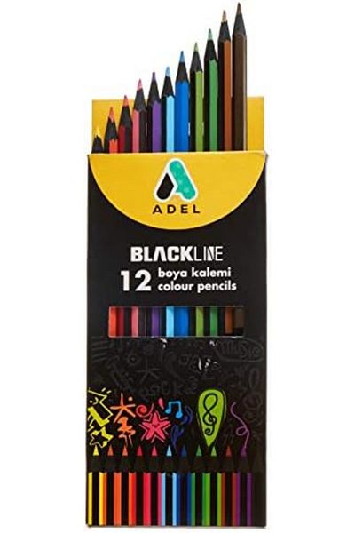 Mena Rise Şirinshop Blackline Crayons 12 Colors, Full Size 1108107
