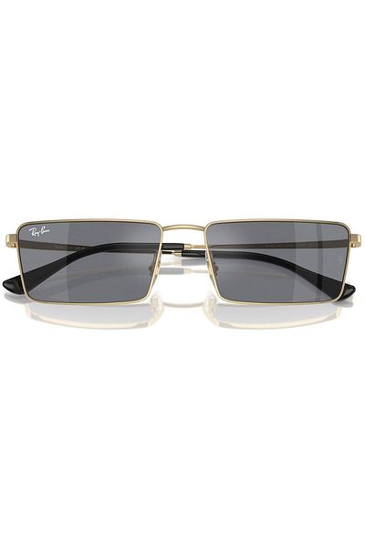 Ray-Ban Ray-Ban Emy RB3741 92136V – Unisex Glasses, Gold, Dark Grey Flash Silver Lenses, Size 56/59