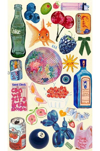 MS Major Selection Vintage Retro Set 1 Phone Laptop Tablet Sticker Set