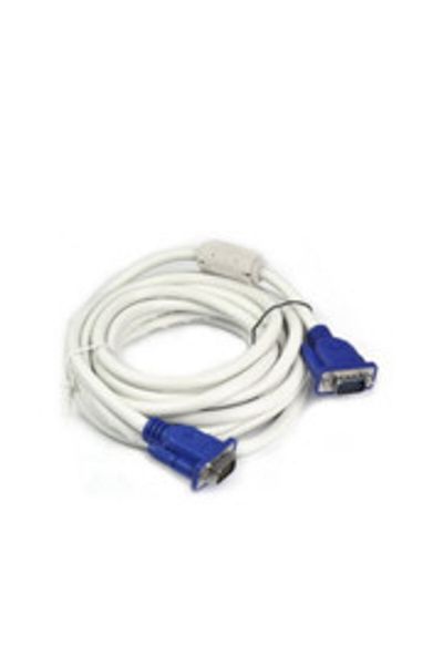 OEM VGA to VGA cable, D-SUB to D-SUB, male-male type, length 5 meters, shielded, white