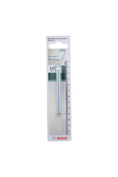 Bosch Ground Tungsten Carbide Tip Glass and Tile Drill Bit Silver 10 x 90mm