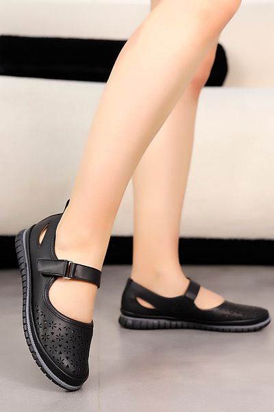 Mamito Ayakkabı Msn 201 Velcro Flat Sole Ballerinas