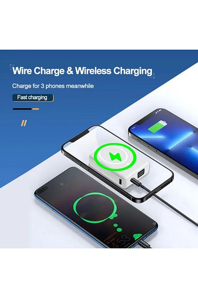 Tusiya Magnetic Wireless Power Bank 20,000 mAh, 15W, Quick Charge for iPhone/Android