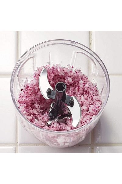 Blackstone Handy Chopper, Manual Food Chopper with Stainless Steel Blades, 0.9 Liters (Pink, 900 ML)