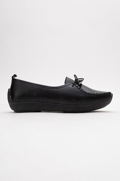 CCWAY AYAKKABI Women's Rubber Laced Casual Shoes Black