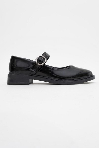 CCWAY AYAKKABI Women's Casual Shoes BLACK Patent Leather