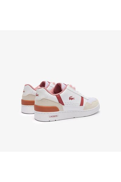 Lacoste T-Clip Trainers in White Pink
