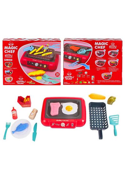 Art Tone Limon Magi̇c Chef Magic Cooker 2A550 Bbq Set with Light and Sound 20 Pieces 3+