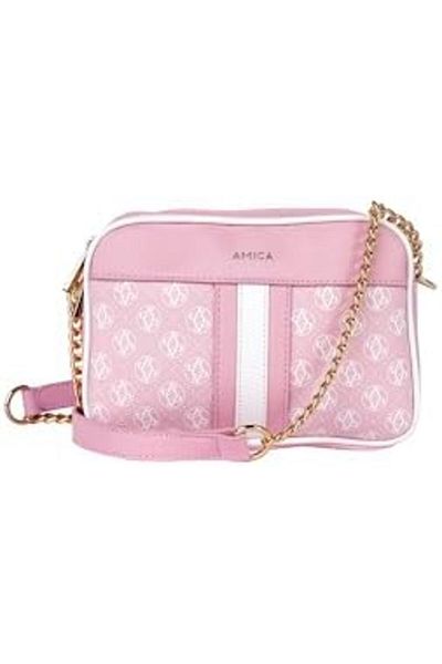 AMICA Lois Signature Monogramed Women's Shoulder Crossbody bag in Textured Leather