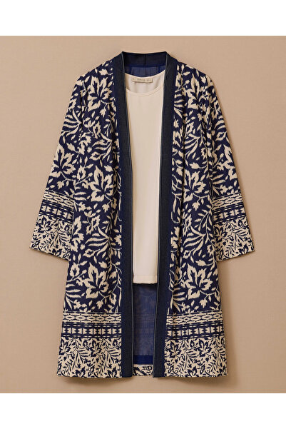 Gala-Xi Cardigan cu bluză interioară cu model de mărime mare