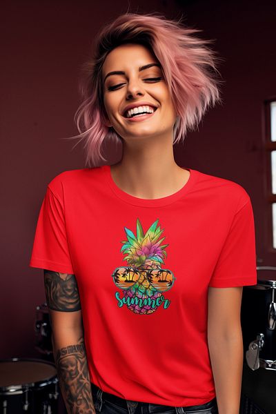 MAGORS Stil-X Summer Time Temali Bicycle Collar 100% Cotton Women's Tshirt