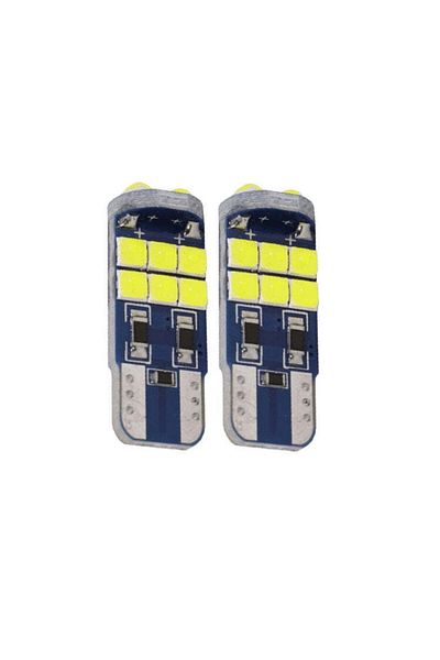 divendi-ro Set of 2 T10 SMD LED bulbs, Canbus, 5W, 15 LEDs, 860Lm, 6500K, white-receive