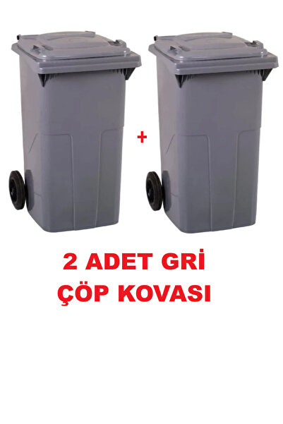 PRATİK SHOP 2 ADET Çöp Kovası Kapaklı Tutma Saplı Özel Çöp Konteyneri 120 Lt ...