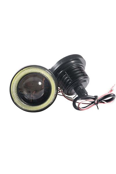 divendi-ro Set of 2 LED spotlights with magnifier and Angel Eyes, diameter 64mm, 6500K, 3200LM