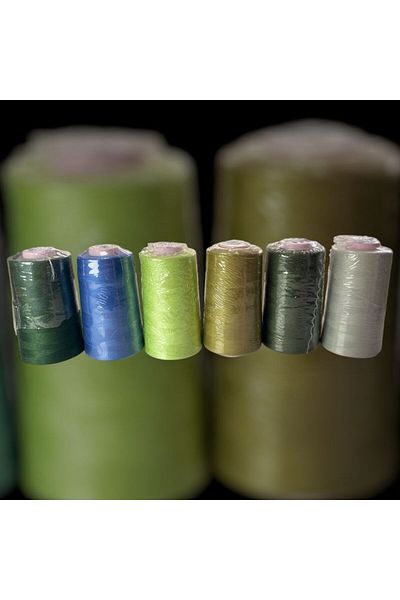 BİGÜMEX Colored Sewing Thread with Fishing Rod 6 Pcs (No6)