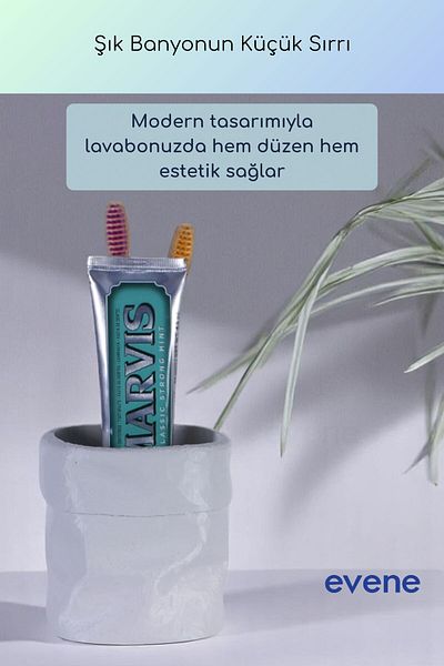 Evene Θήκη οδοντόβουρτσας Βάση οδοντόβουρτσας Βάση οδοντόβουρτσας Λευκό χρώμα Μοντέλο 80