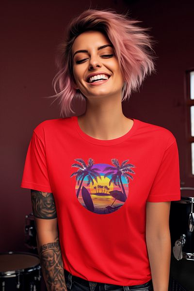 MAGORS Stil-X Summer Time Temali Bicycle Collar 100% Cotton Women's Tshirt