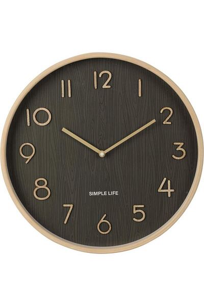 Excellent Wall clock 38 cm dark wood decor