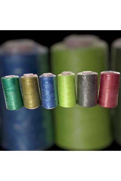 BİGÜMEX Colored Sewing Thread with Fishing Rod 6 Pcs (No8)