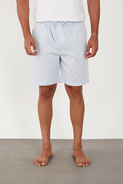 FRANKNESS JNS Men's Linen Shorts Elastic Waist Baggy Relaxed Fit