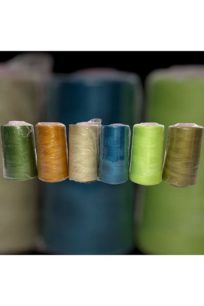 BİGÜMEX Colored Sewing Thread with Fishing Rod 6 Pcs (No2)