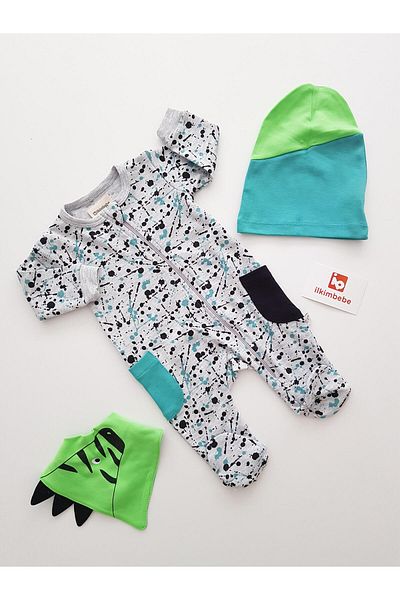 ilkimbebe Zebra 3 Piece Baby Romper