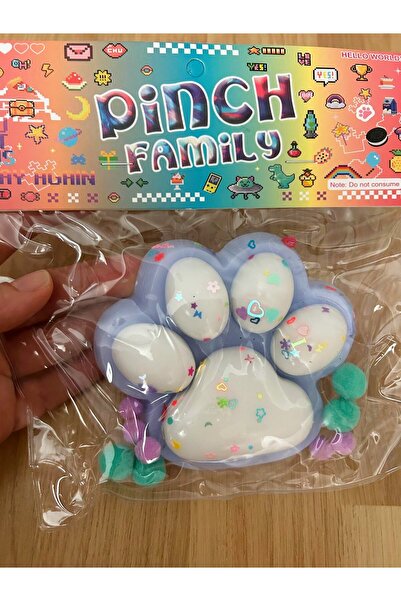Twins Stars 1 Adet Kedi Patisi Squishy Oyuncağı Sukuşi (Büyük Boy) 13cm