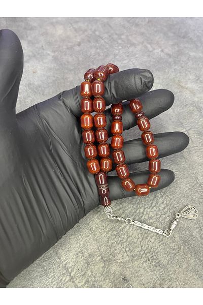 Mos Tespih Ottoman Similar Rod Clamping Amber Prayer Beads