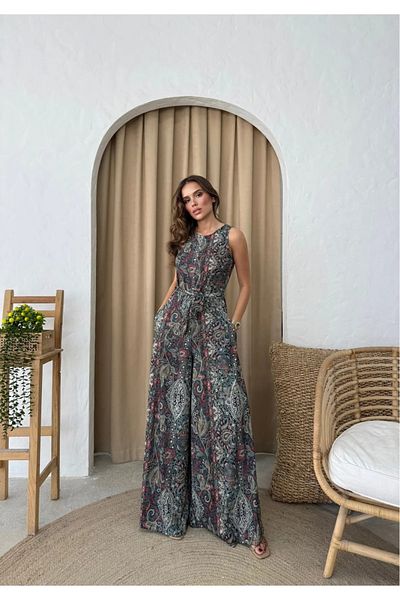 IŞILDA FASHION Women's Clothing Patterned Stylish Jumpsuit