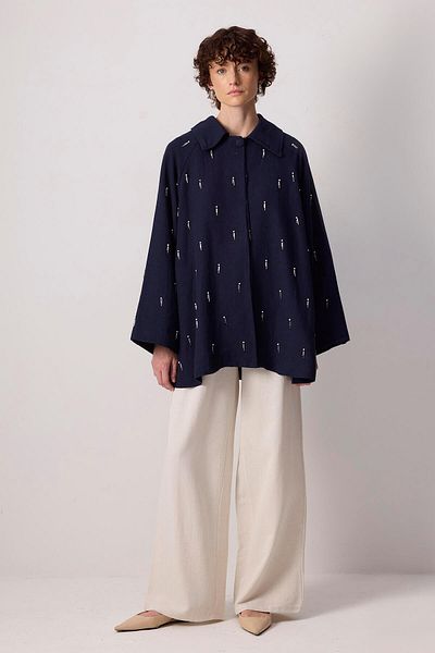 Touché Privé Oversize Jacket with Bead Stitching