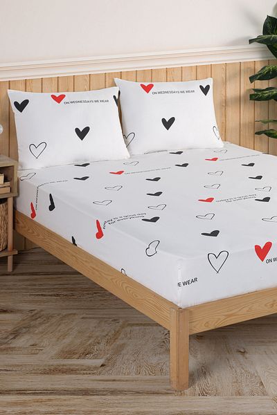 Eponj Home Pes Fitted Sheet Set Single Avana White