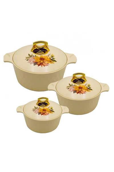 rexa Diamond Food Container Set – 3-Piece Stylish Storage Bowls with Lids