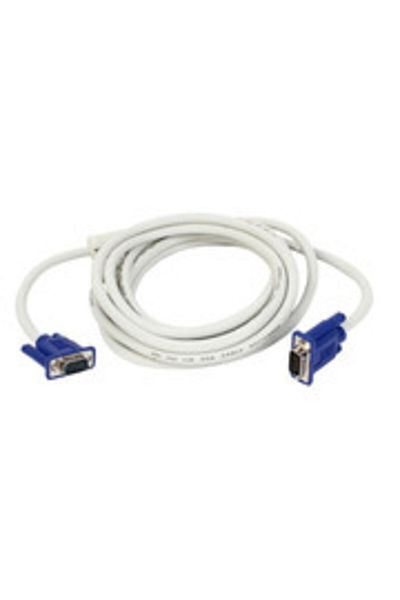 OEM VGA to VGA cable, D-SUB to D-SUB, male-male type, length 5 meters, shielded, white