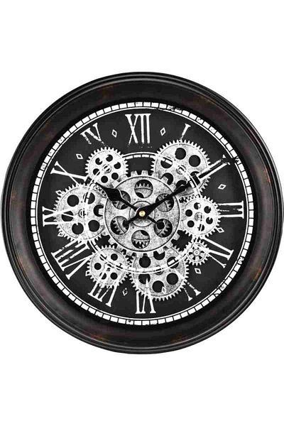 Excellent Wall clock with open movement 35 cm silver